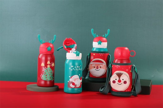 Termo Infantil Reno Navideño con Manga Protectora - Acero Inoxidable Doble Pared - Image 24