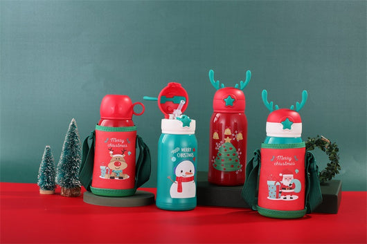 Termo Infantil Reno Navideño con Manga Protectora - Acero Inoxidable Doble Pared - Image 26