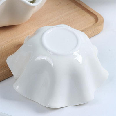 Bol de Cerámica Blanca Pura con Diseño Ondulado para Salsas - Image 11