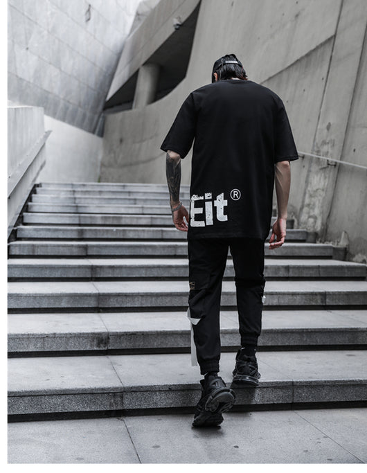 Pantalones Cargo Holgados Hip Hop Web Dark para Hombre - Image 9
