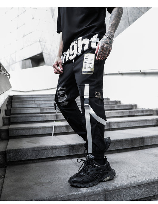 Pantalones Cargo Holgados Hip Hop Web Dark para Hombre - Image 12