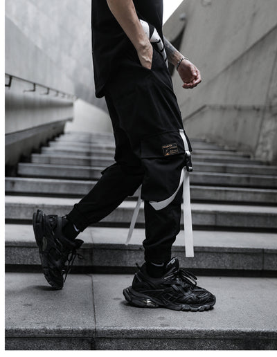 Pantalones Cargo Holgados Hip Hop Web Dark para Hombre - Image 14