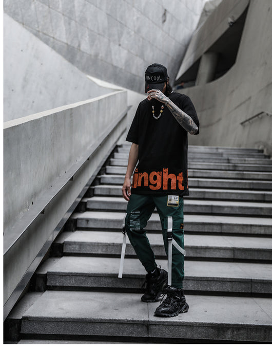 Pantalones Cargo Holgados Hip Hop Web Dark para Hombre - Image 16
