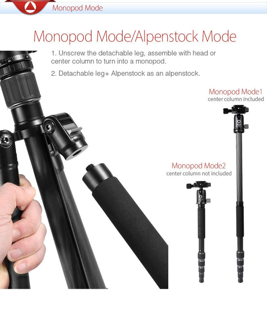 Cabezal Trípode Monópode Desmontable con Soporte Universal - Image 21