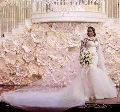 Vestido de Novia Sirena Blanco con Mangas Largas - Image 7