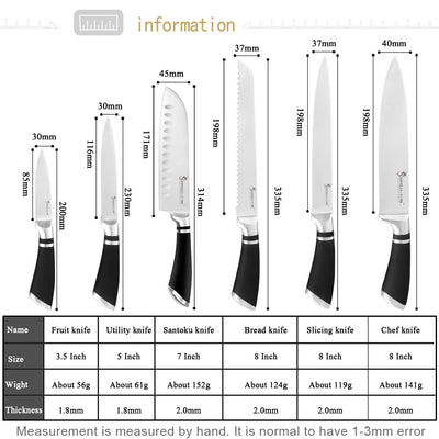 Juego de 6 Cuchillos de Cocina Profesional - Image 12