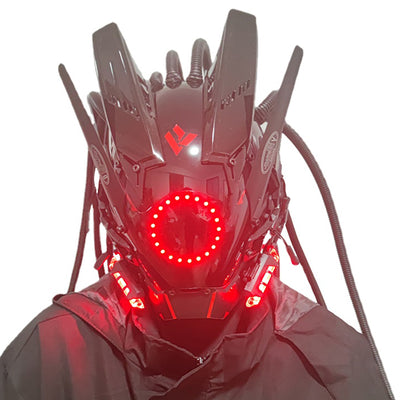 Máscara Cyber Futurista con Lámpara LED Trenzada - Image 6