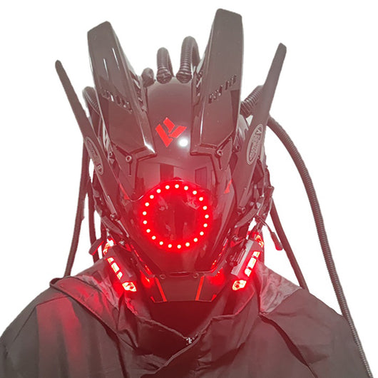 Máscara Cyber Futurista con Lámpara LED Trenzada - Image 6
