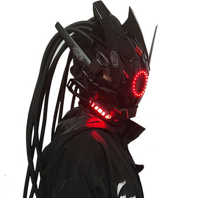 Máscara Cyber Futurista con Lámpara LED Trenzada - Image 10