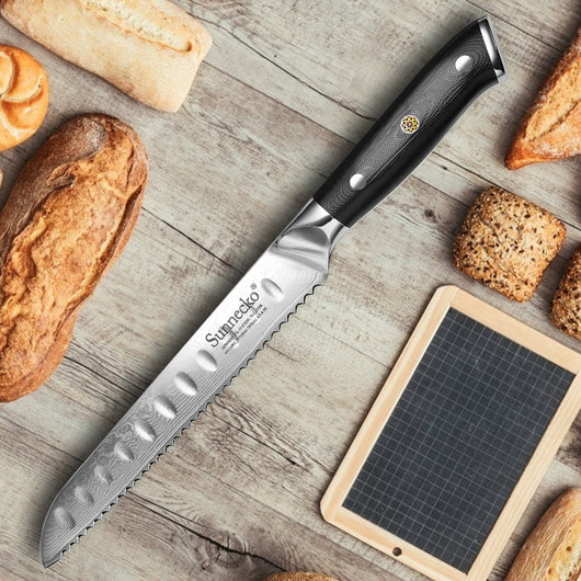 Cuchillo para Pan Damasco con Patrón Onda - Edición Especial Chef - Image 7
