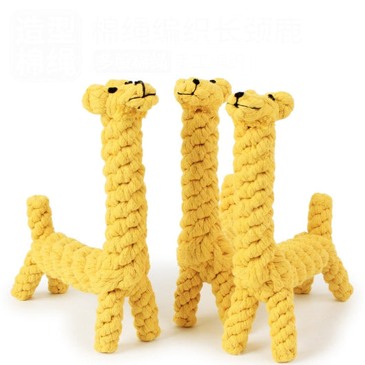 Juguete de Cuerda de Algodón para Perros Pequeños - Jirafa Mordedor - Image 5