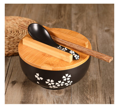 Tazón de Cerámica para Fideos y Arroz con Tapa Estilo Japonés - Image 18