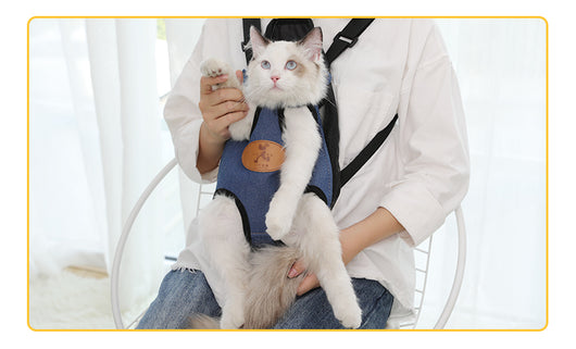Beige quilted pet carrier backpack with black adjustable straps, featuring leg and tail openings for small cats or dogs. - Image 13