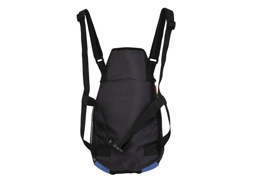 Beige quilted pet carrier backpack with black adjustable straps, featuring leg and tail openings for small cats or dogs. - Image 17