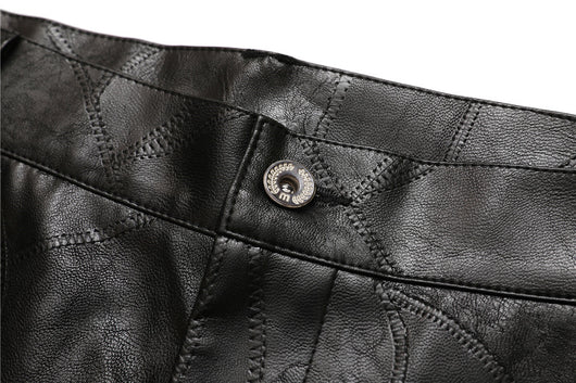 Pantalones de Cuero PU Diseño Punk para Hombre - Image 14