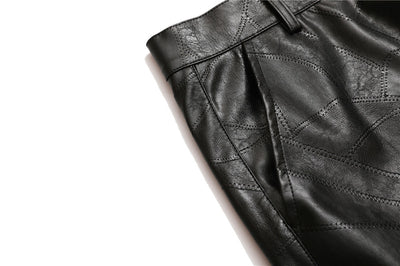 Pantalones de Cuero PU Diseño Punk para Hombre - Image 15