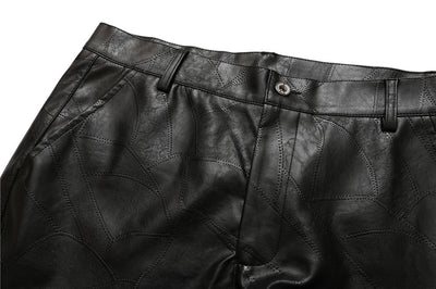 Pantalones de Cuero PU Diseño Punk para Hombre - Image 18