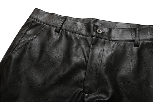 Pantalones de Cuero PU Diseño Punk para Hombre - Image 18