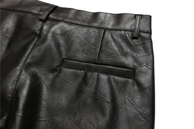 Pantalones de Cuero PU Diseño Punk para Hombre - Image 19