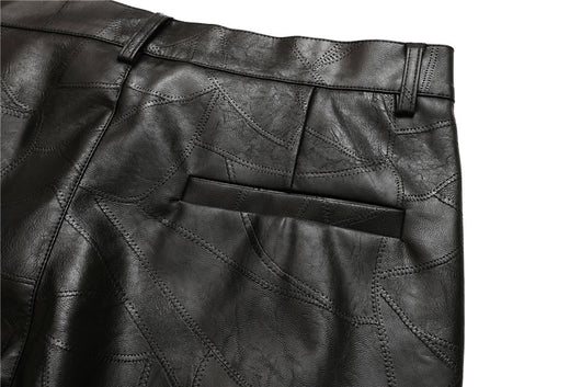 Pantalones de Cuero PU Diseño Punk para Hombre - Image 19