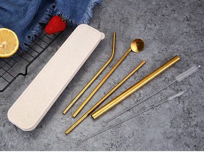 Set de 6 Pajitas de Acero Inoxidable Reutilizables - Image 9