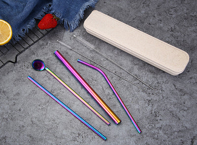Set de 6 Pajitas de Acero Inoxidable Reutilizables - Image 10