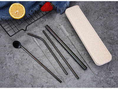 Set de 6 Pajitas de Acero Inoxidable Reutilizables - Image 11