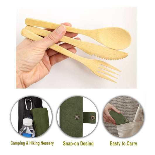 Juego de Cubiertos Portátil 7 Piezas para Viajes y Campismo - Image 8