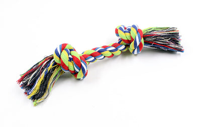 Juguete para perro con nudo de cuerda de algodón doble - Image 14