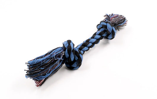 Juguete para perro con nudo de cuerda de algodón doble - Image 16