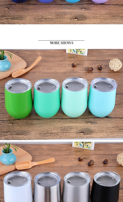 Taza Térmica de Acero Inoxidable 12oz - Vaso Aislante para Vino y Bebidas - Image 37