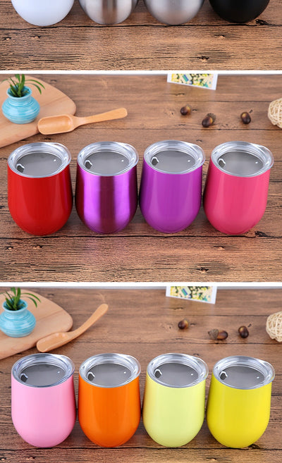 Taza Térmica de Acero Inoxidable 12oz - Vaso Aislante para Vino y Bebidas - Image 38