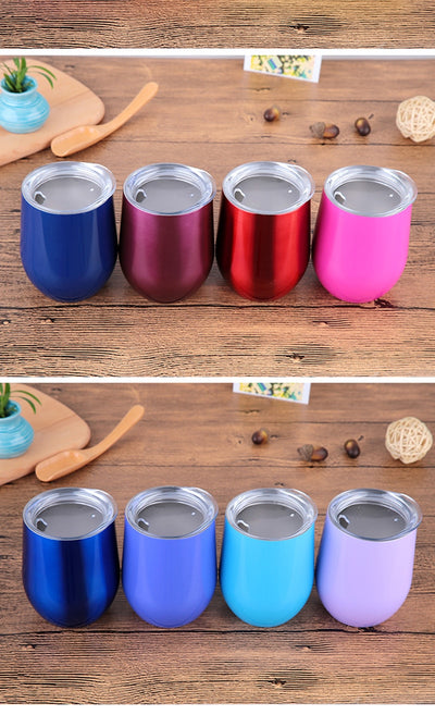 Taza Térmica de Acero Inoxidable 12oz - Vaso Aislante para Vino y Bebidas - Image 39