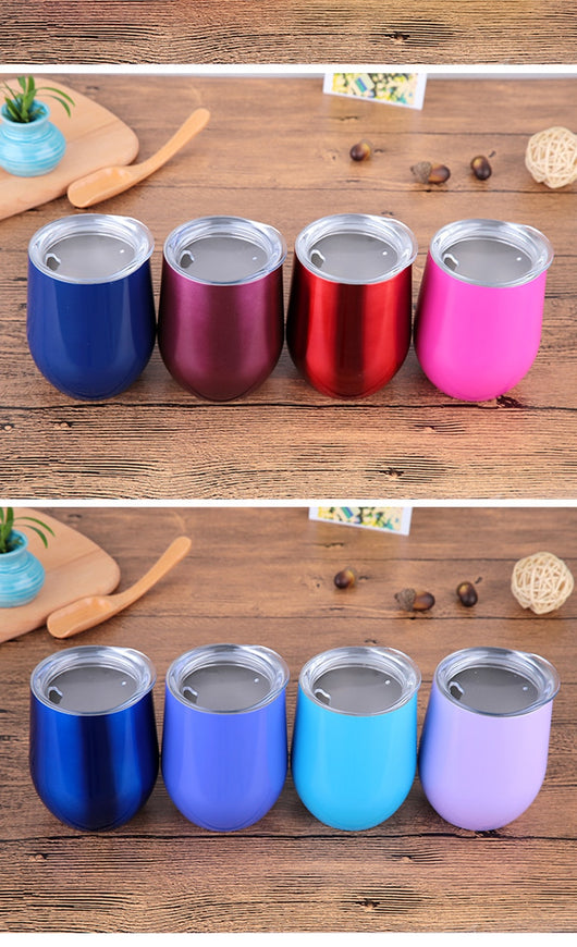 Taza Térmica de Acero Inoxidable 12oz - Vaso Aislante para Vino y Bebidas - Image 39