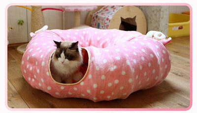 Túnel Enrollable para Gatos con Cama Integrada y Juguete Dragón - Image 12