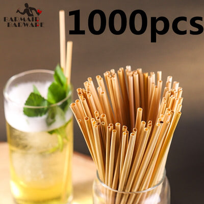 Pack 100 Pajitas Reutilizables de Fibra de Trigo Natural 20cm - Image 6