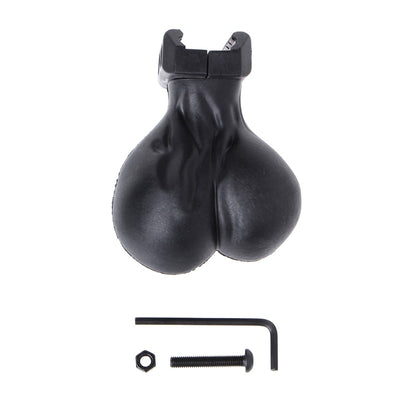 Black water bomb toy grip with a unique, anatomical shape and a rail mount for toy guns. - Image 11
