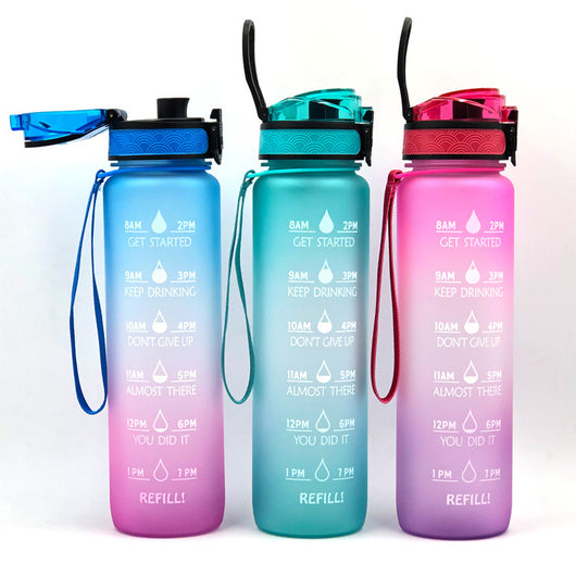 Botella de Agua Deportiva con Degradado Frosted - Vaso Reutilizable para Viajes - Image 26