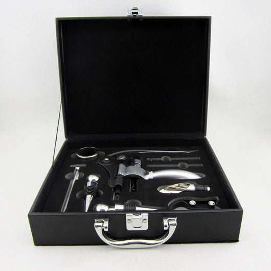 Estuche de Cuero Sommelier: Set Completo 9 Piezas con Abridor de Vino Premium - Image 6