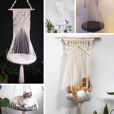 Nido Tejido de Algodón para Mascotas - Cama Cómoda para Gatos y Perros - Image 34