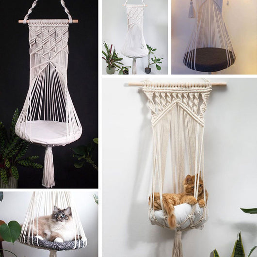 Nido Tejido de Algodón para Mascotas - Cama Cómoda para Gatos y Perros - Image 34