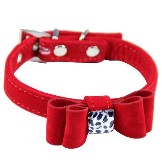 Collar para Perro con Moño de Tela Flocked - Image 3