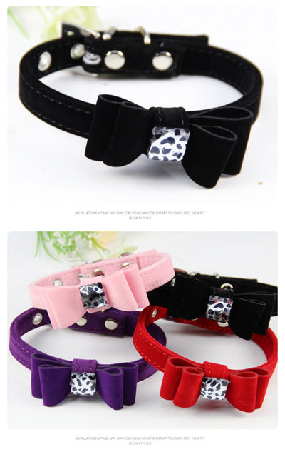 Collar para Perro con Moño de Tela Flocked - Image 7