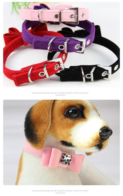 Collar para Perro con Moño de Tela Flocked - Image 8
