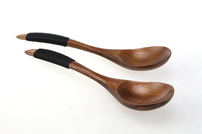 Juego de Cubiertos de Madera con Cordel Decorativo - Image 9
