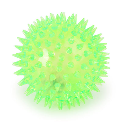 Six colorful translucent spiky rubber pet balls in pink, green, yellow, red, rose red, and blue. - Image 10