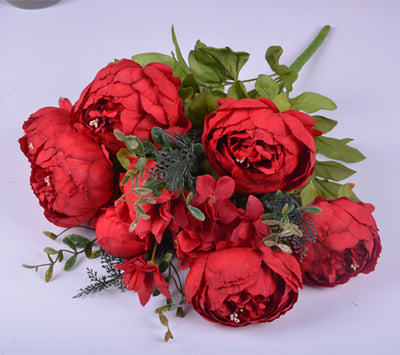 13 Flores Peonías Artificiales Estilo Europeo Premium - Image 8