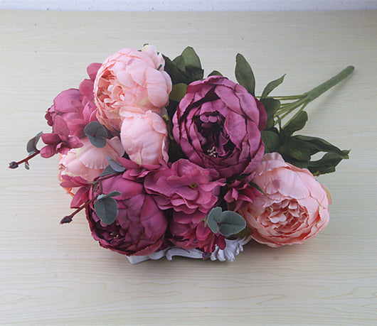 13 Flores Peonías Artificiales Estilo Europeo Premium - Image 10