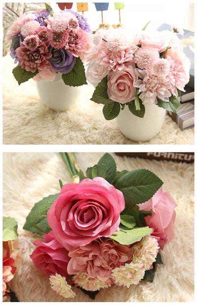 Ramo de Flores Artificiales Dalia Rosa - Image 13