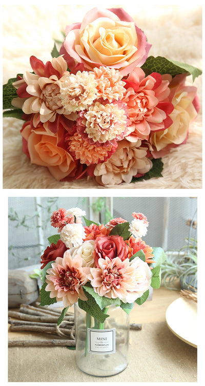 Ramo de Flores Artificiales Dalia Rosa - Image 14